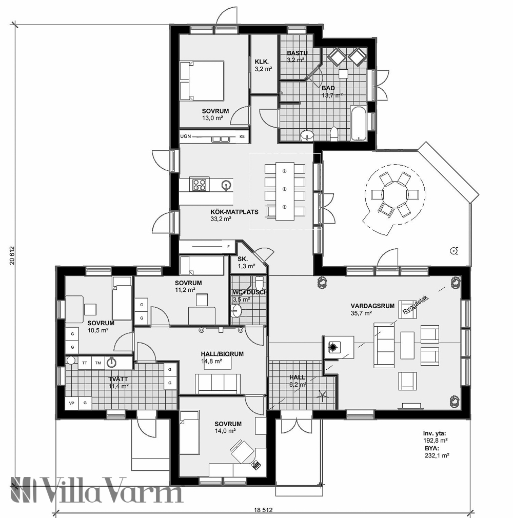 Villa lövtorp ett enplanshus med många vinklar bygg med villa varm!